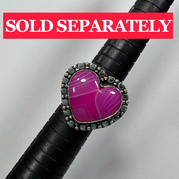 Beautiful Botswana Agate 💕 Heart Necklace & Bracelet 925 Gemstone Gift Set - Picture 5 of 6